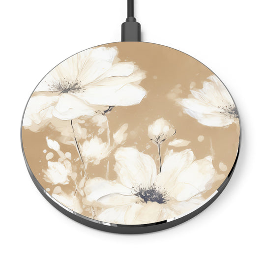 Cream Floral Wireless Charger