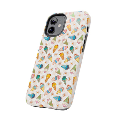 Princess Themed Colorful Ice Cream Tough Phone Cases - Fun, Giftable, Summer Vibe, Durable Protection for Your Device, Perfect for Food Lovers, Bright