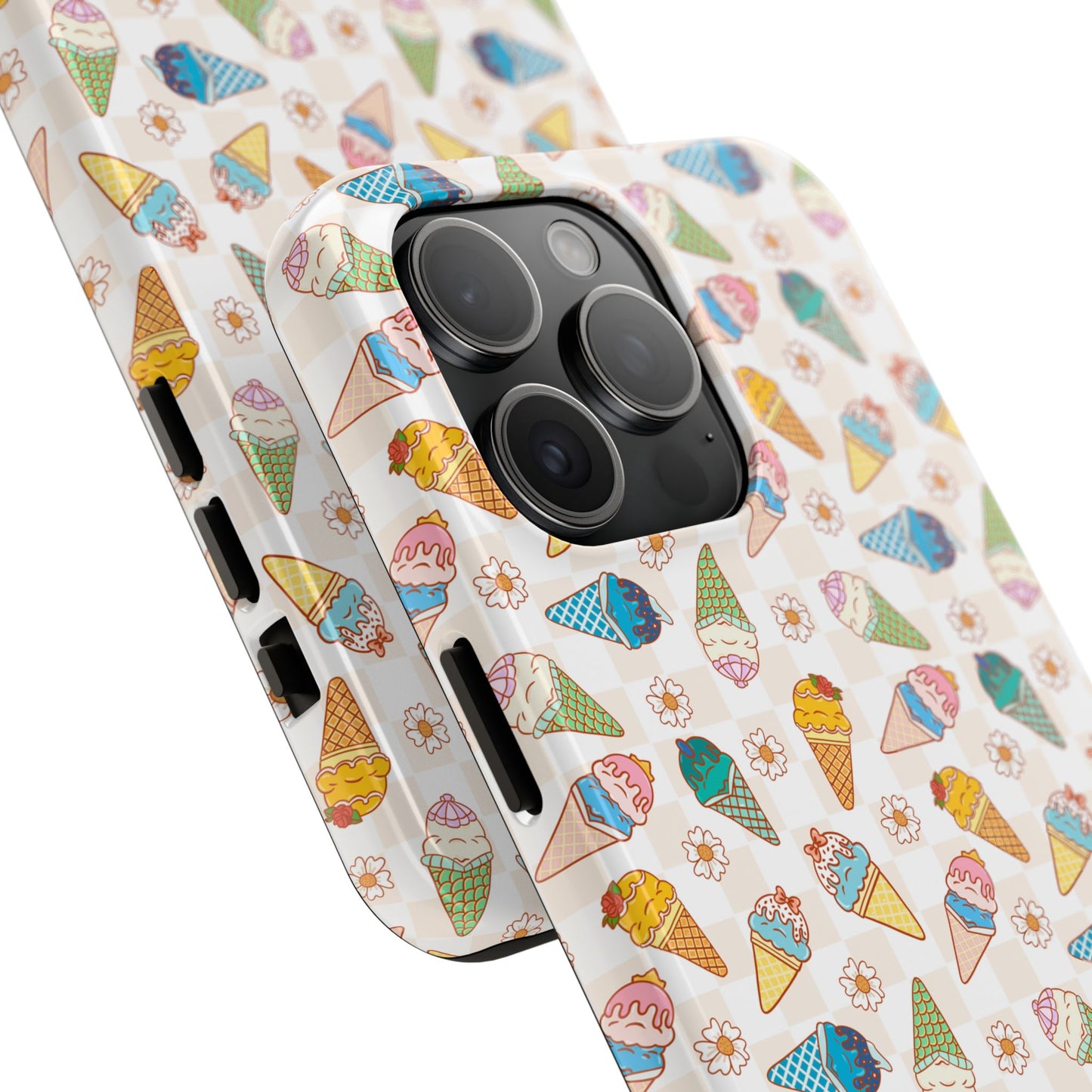 Princess Themed Colorful Ice Cream Tough Phone Cases - Fun, Giftable, Summer Vibe, Durable Protection for Your Device, Perfect for Food Lovers, Bright