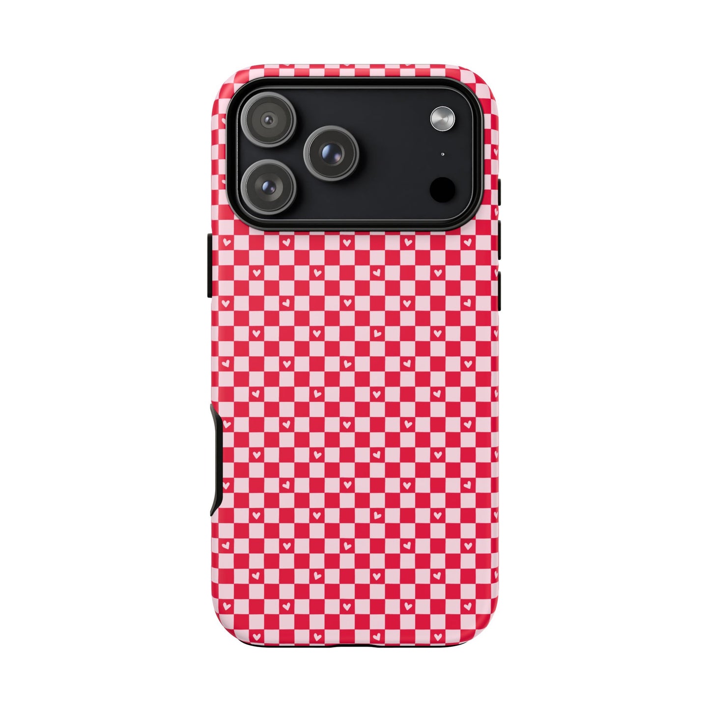 Red Checkerboard Heart Phone Case