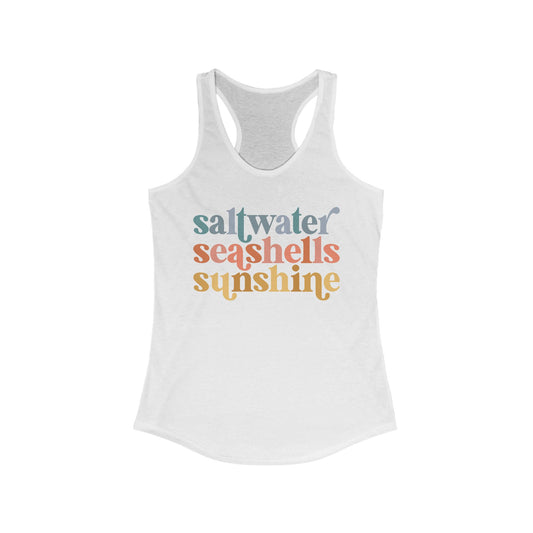 Saltwater Seashells Sunshine Women's Racerback Tank