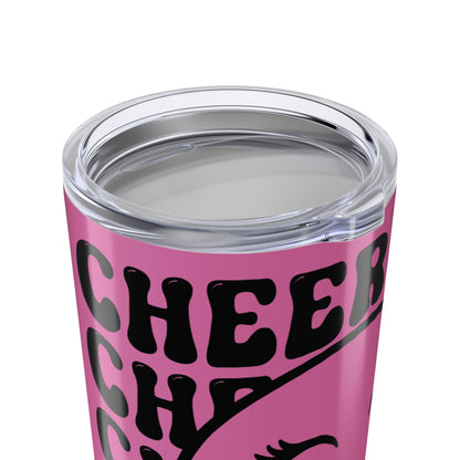 Cheer Me Up Tumbler 20oz, Motivational Drinkware, Pink Travel Cup, Gift for Friends, Happy Vibes Mug, Fun Birthday Present