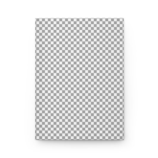 Gray and White Checkerboard Hardcover Journal Matte