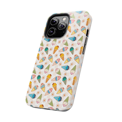 Princess Themed Colorful Ice Cream Tough Phone Cases - Fun, Giftable, Summer Vibe, Durable Protection for Your Device, Perfect for Food Lovers, Bright