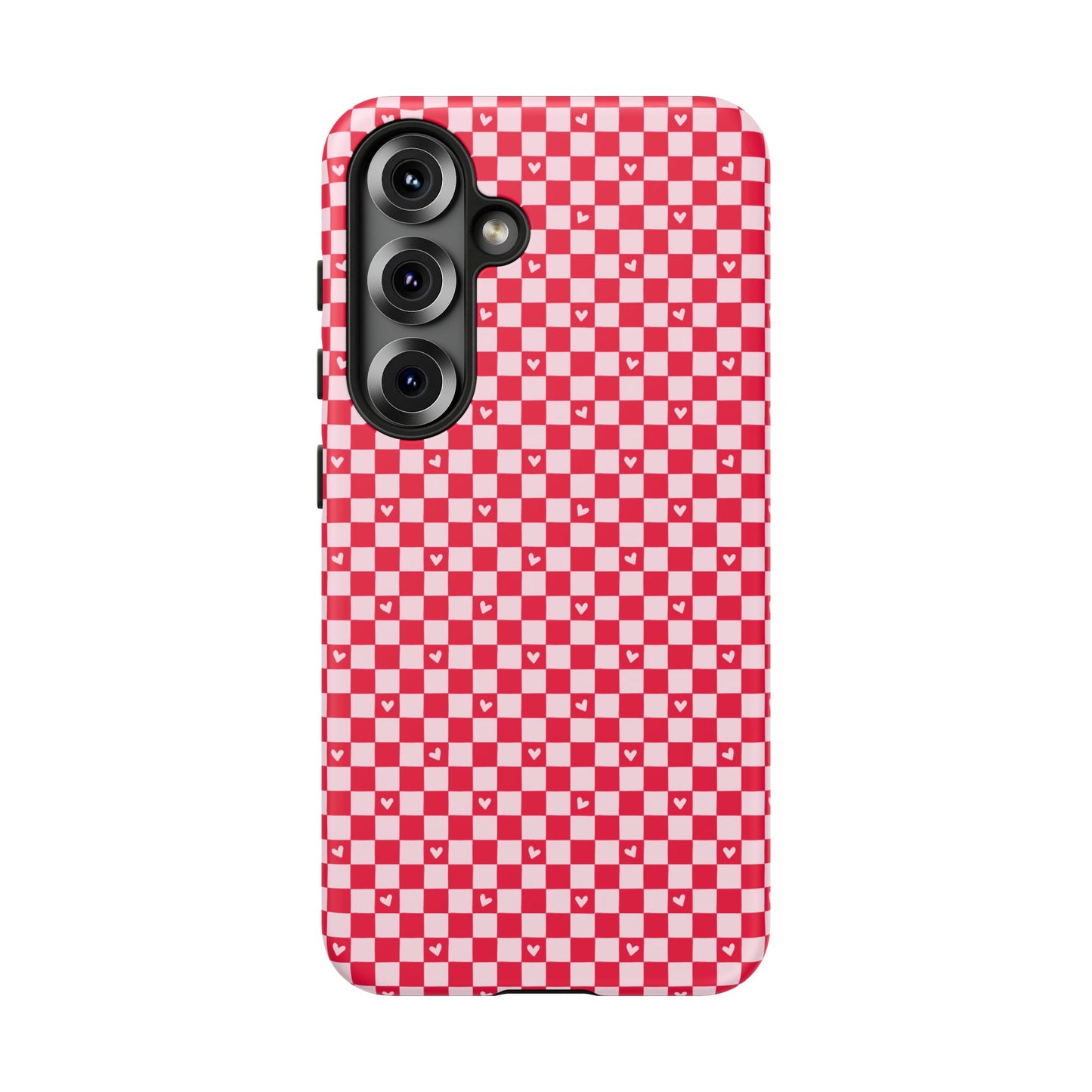Red Checkerboard Heart Phone Case