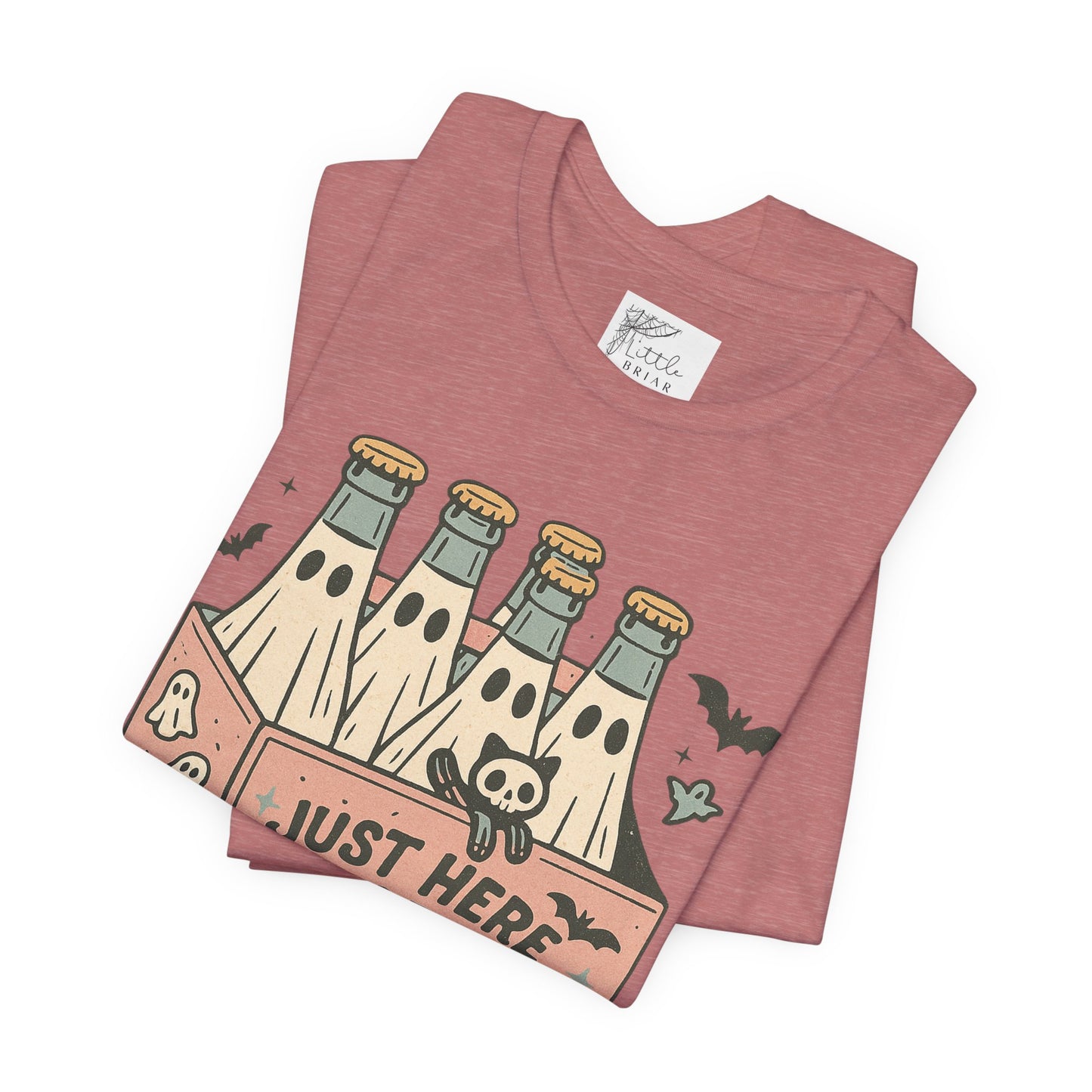 Halloween Vibes Unisex Tee - Just Here for the Boos, Fun Halloween Shirt, Party Wear, Gag Gift, Ghostly Spirit Classy Wear