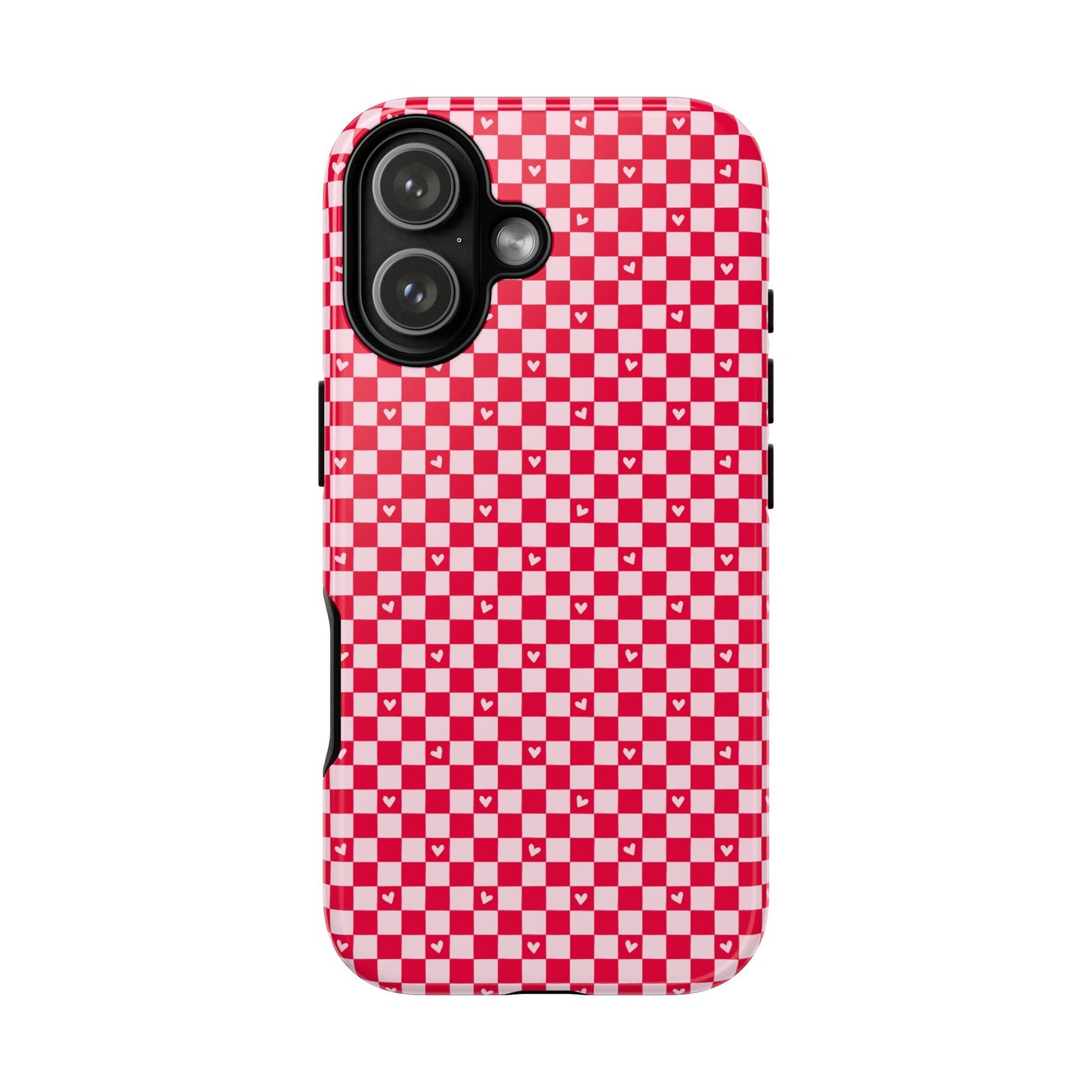 Red Checkerboard Heart Phone Case
