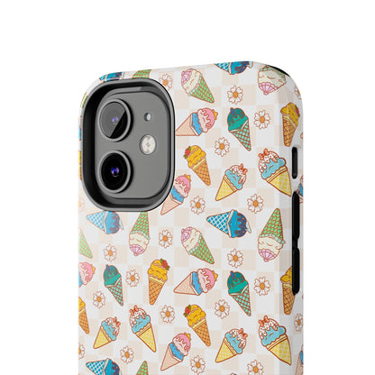 Princess Themed Colorful Ice Cream Tough Phone Cases - Fun, Giftable, Summer Vibe, Durable Protection for Your Device, Perfect for Food Lovers, Bright