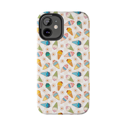 Princess Themed Colorful Ice Cream Tough Phone Cases - Fun, Giftable, Summer Vibe, Durable Protection for Your Device, Perfect for Food Lovers, Bright