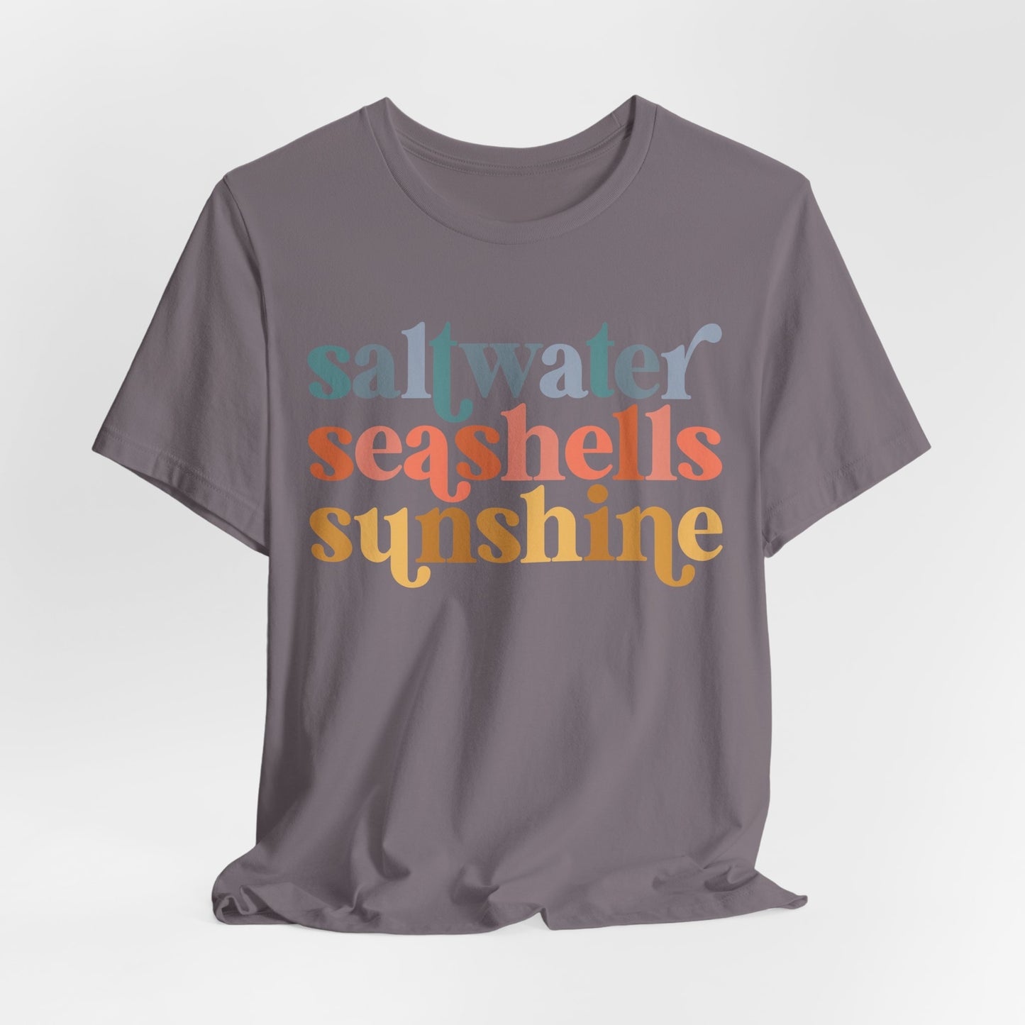 Coastal Vibes Unisex Jersey Tee - Saltwater Seashells Sunshine Design