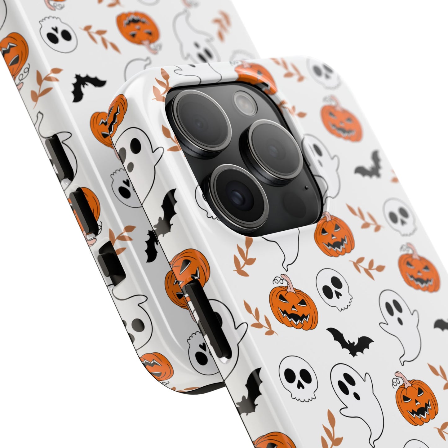 Halloween Themed Tough Phone Cases, Spooky Ghosts & Skulls, Perfect for Fall Decor, Unique Gift for Halloween Lovers, Fun Pumpkin Design