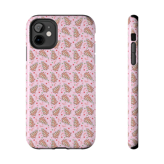 Christmas Tree Cake Tough Case – Sweet Pink Holiday Cover for iPhone & Samsung