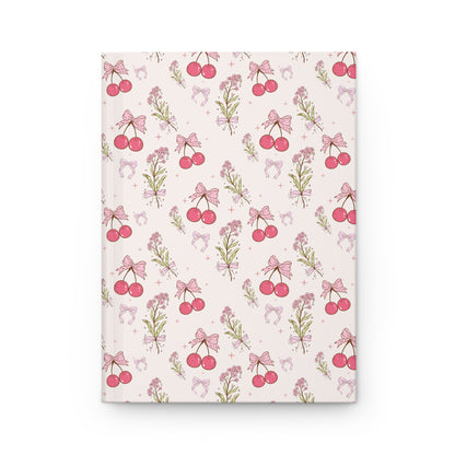 Charming Floral Cherry Hardcover Journal - Perfect for Note-Taking and Gift Giving