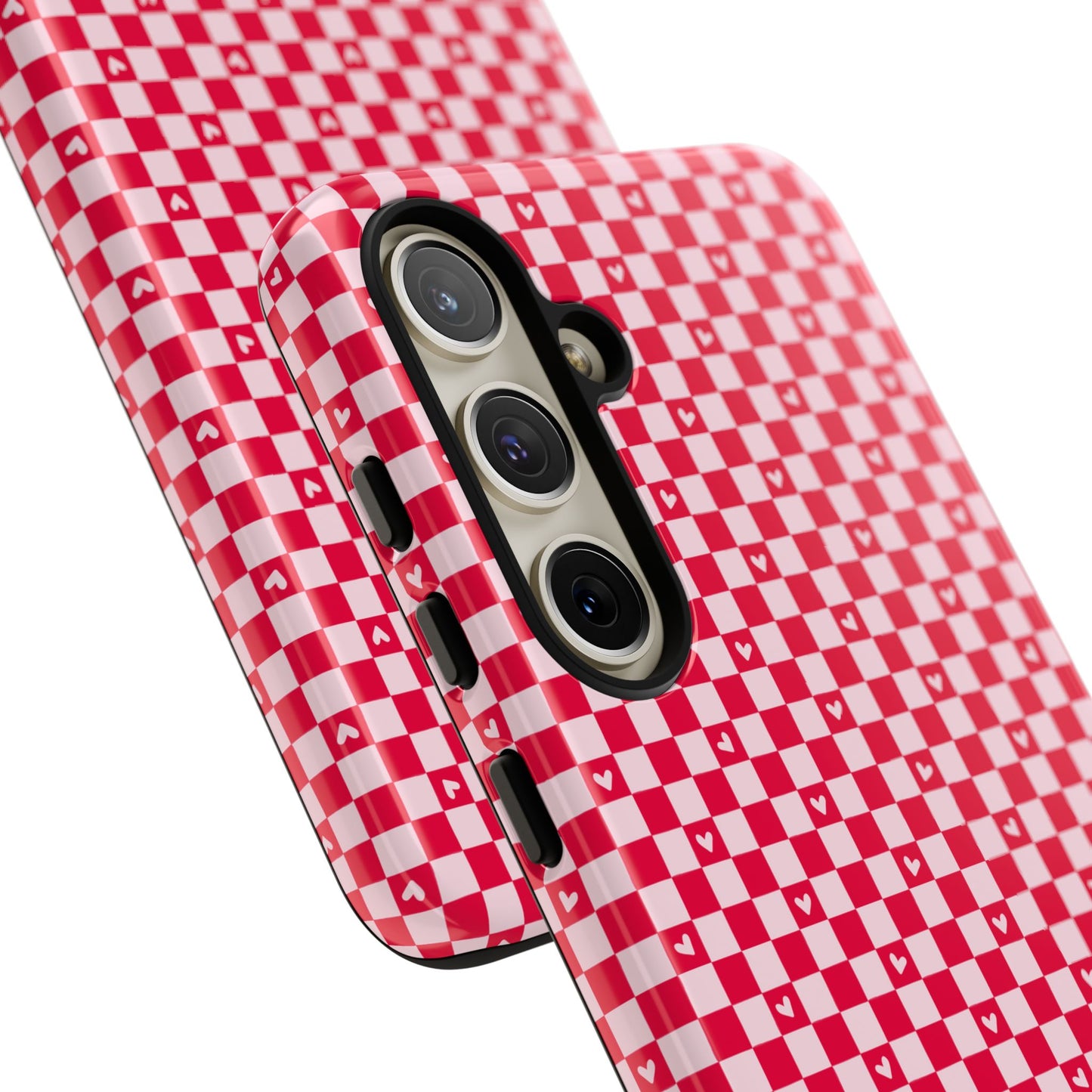 Red Checkerboard Heart Phone Case