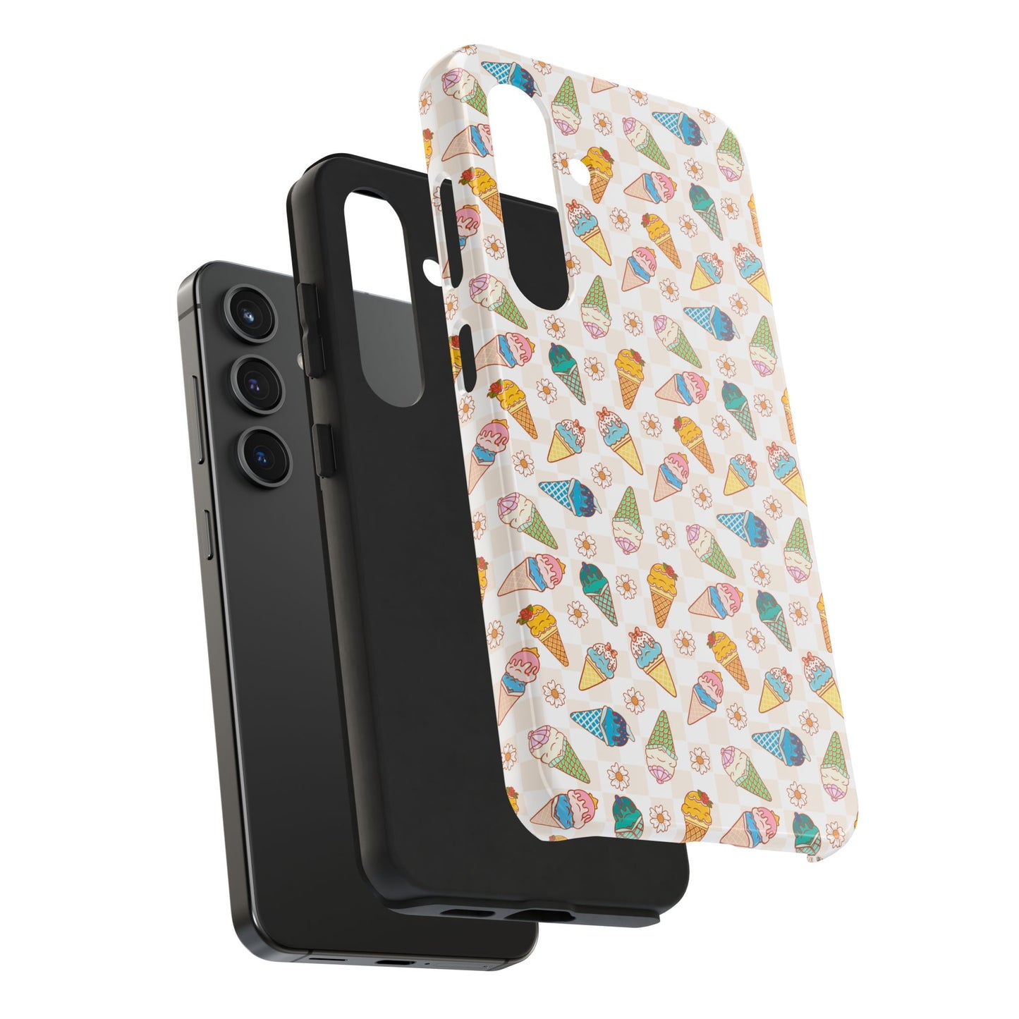 Princess Themed Colorful Ice Cream Tough Phone Cases - Fun, Giftable, Summer Vibe, Durable Protection for Your Device, Perfect for Food Lovers, Bright