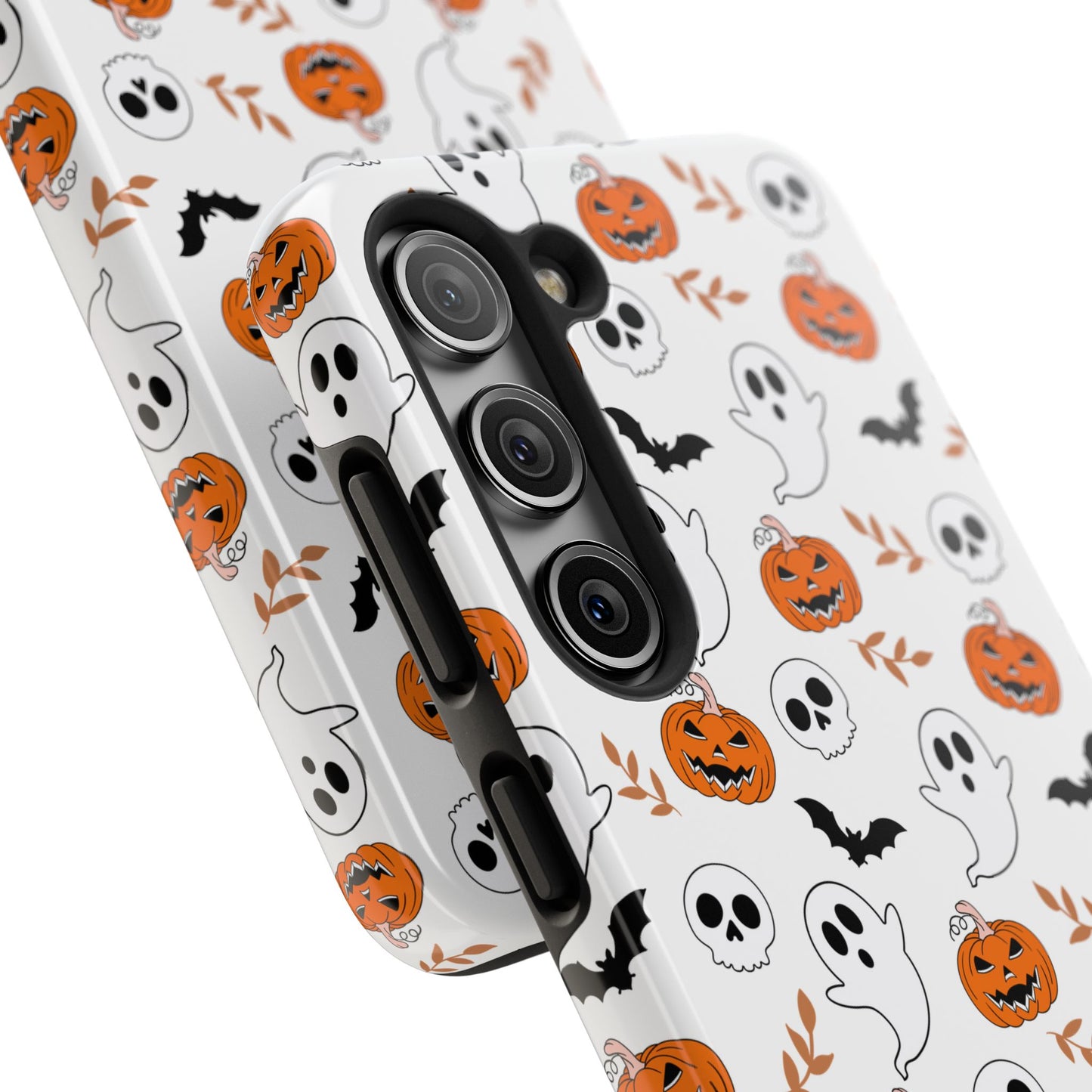 Halloween Themed Tough Phone Cases, Spooky Ghosts & Skulls, Perfect for Fall Decor, Unique Gift for Halloween Lovers, Fun Pumpkin Design