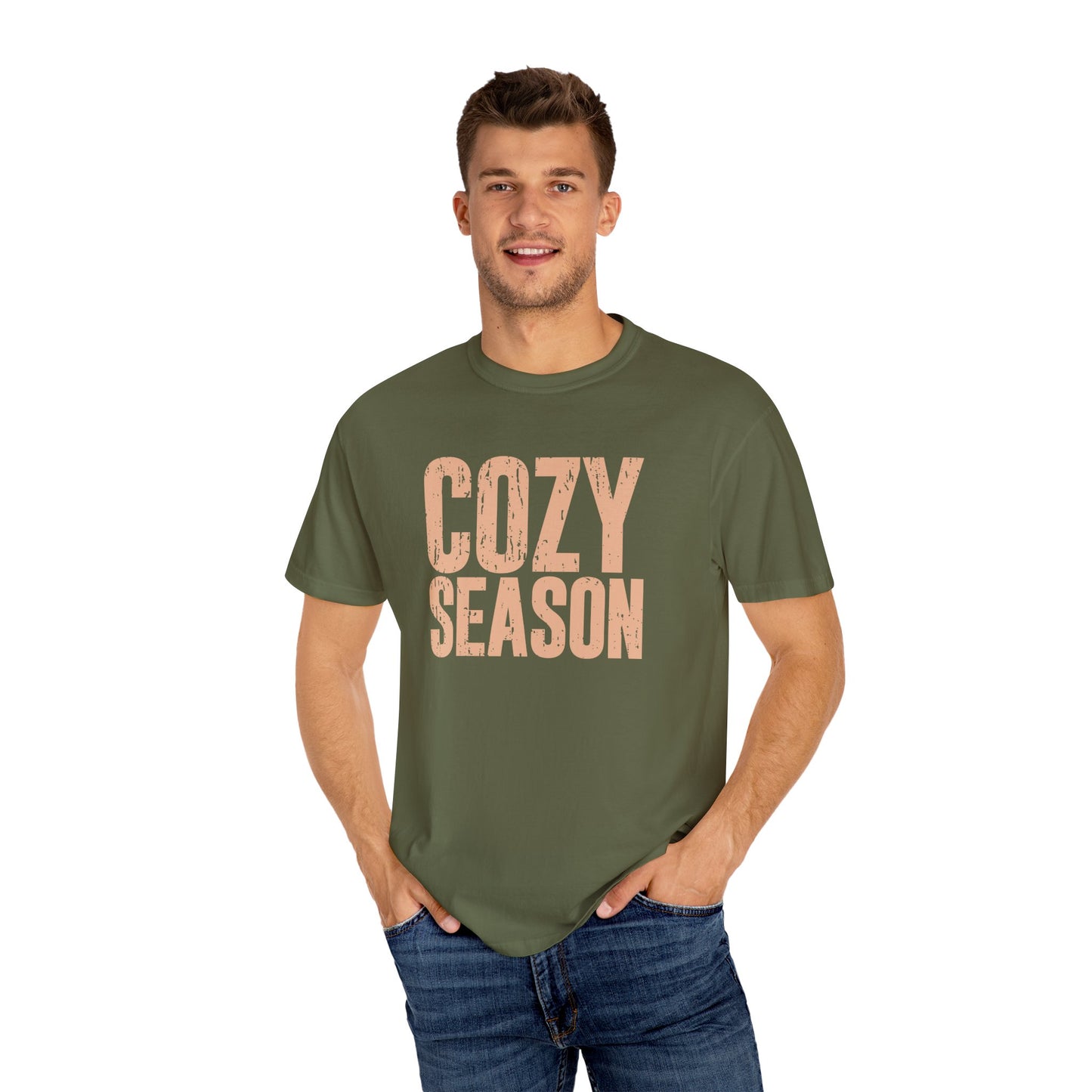 Cozy Season T-shirt for Autumn Vibes | Unisex Garment-Dyed Tee, Fall Apparel, Seasonal Fashion, Casual Wear, Gift Idea