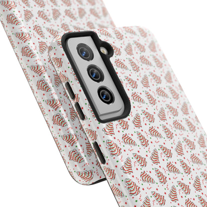 Christmas Tree Cake Tough Case – Classic White Holiday Cover for iPhone & Samsung