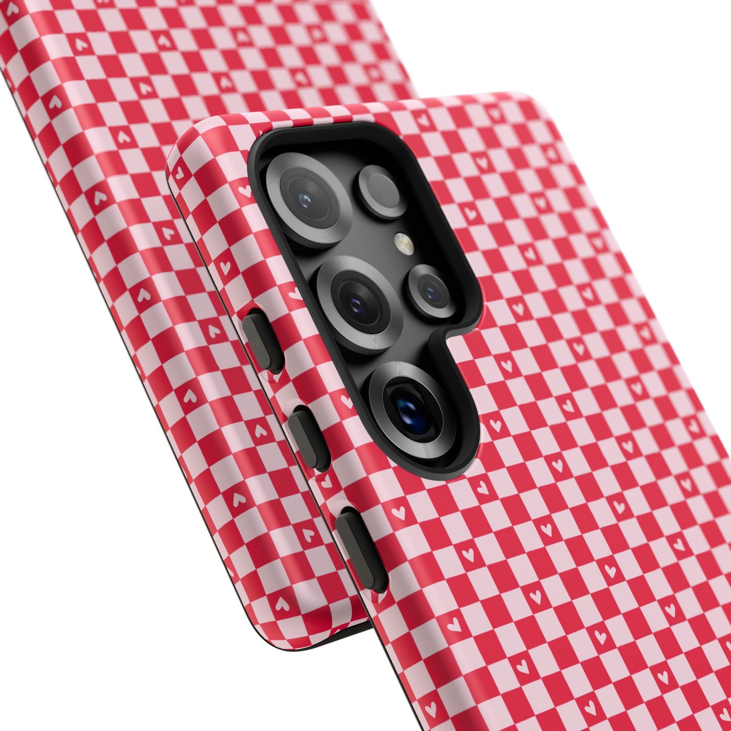 Red Checkerboard Heart Phone Case