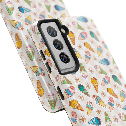 Princess Themed Colorful Ice Cream Tough Phone Cases - Fun, Giftable, Summer Vibe, Durable Protection for Your Device, Perfect for Food Lovers, Bright