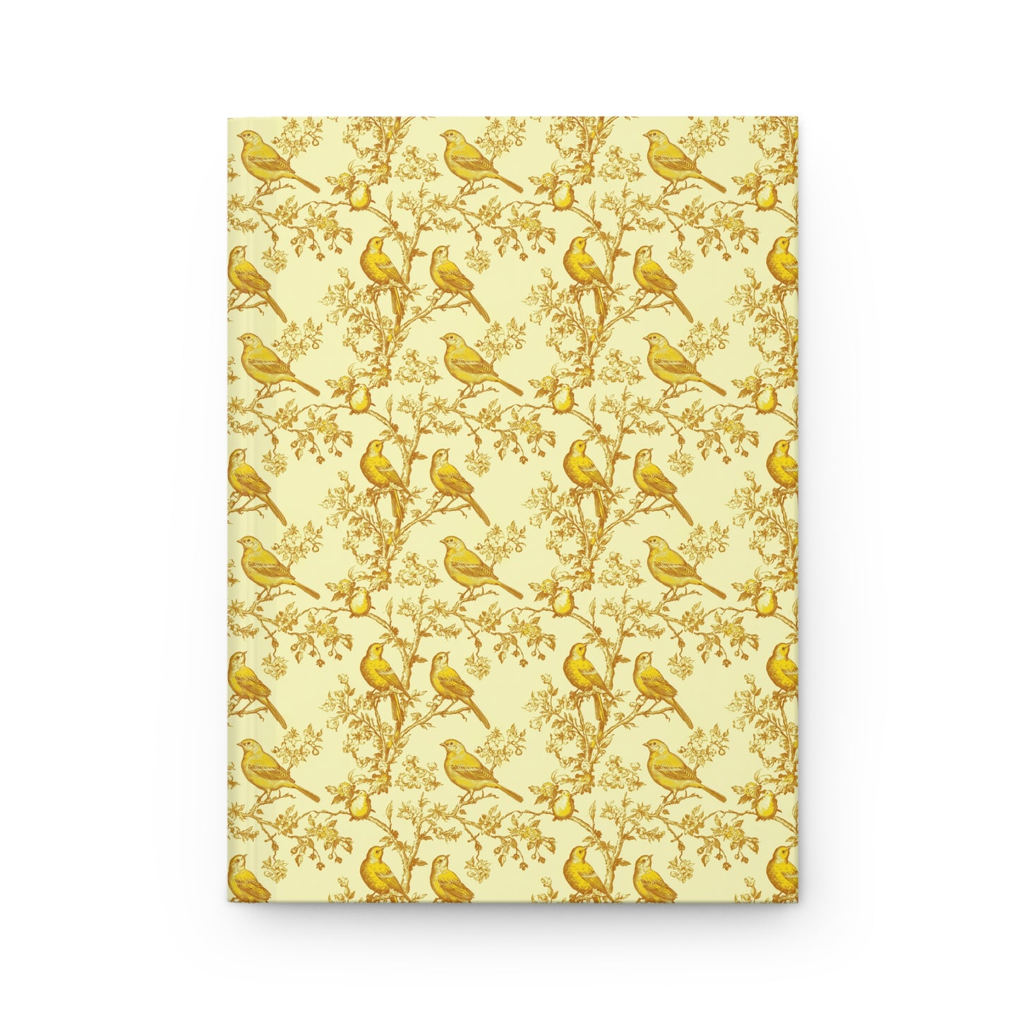 Charming Yellow Bird Hardcover Journal - Elegant Stationery for Nature Lovers