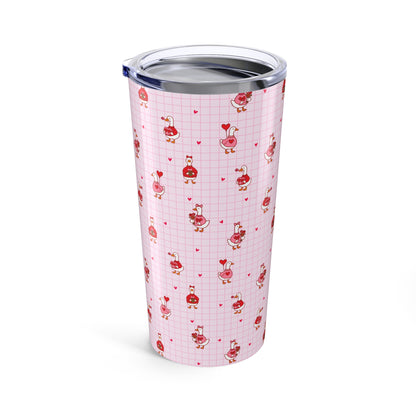 20oz Pink Valentine's Geese Tumbler