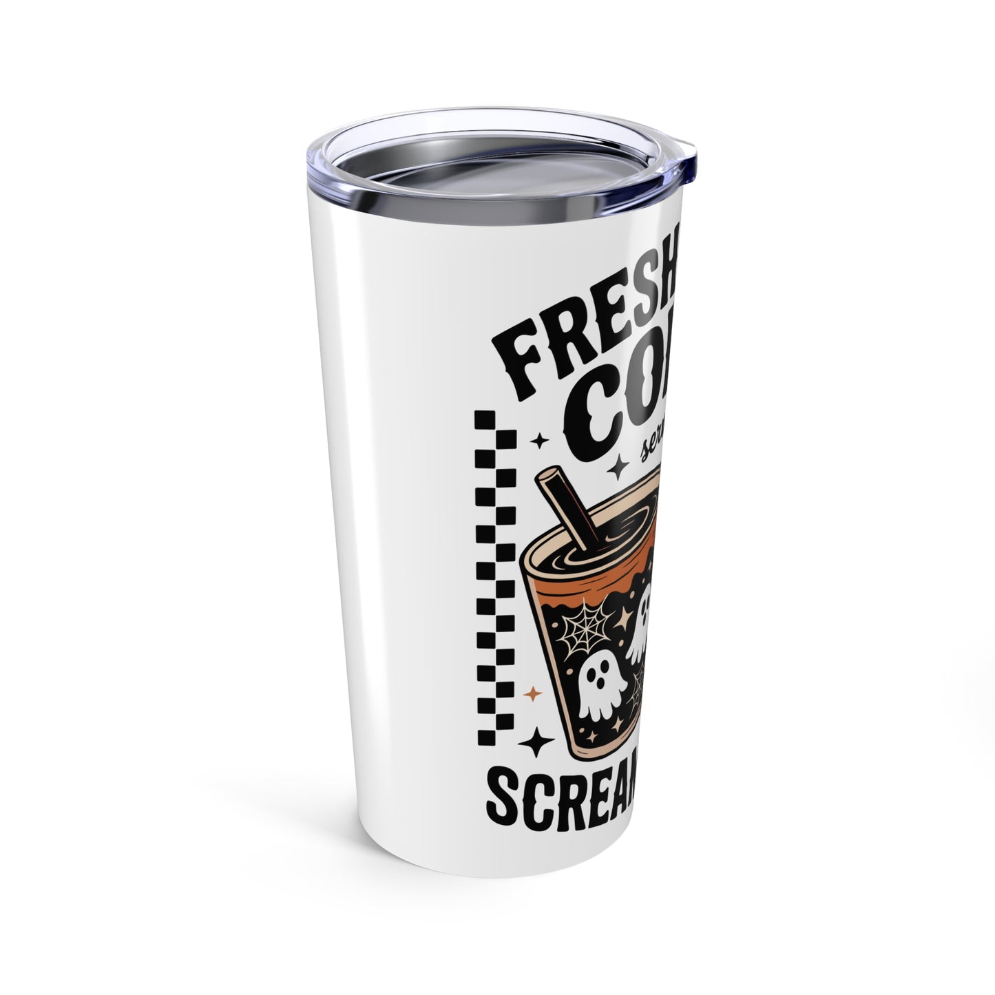 Ghostly Coffee Tumbler 20oz | Perfect for Haunted Gatherings, Coffee Lovers, Halloween Decor, Gift for Friends, Celebrations & More