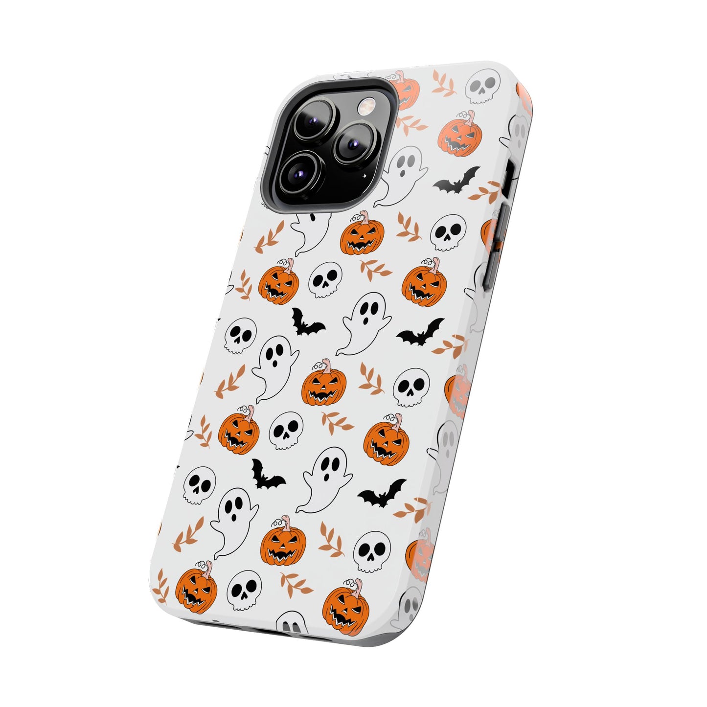Halloween Themed Tough Phone Cases, Spooky Ghosts & Skulls, Perfect for Fall Decor, Unique Gift for Halloween Lovers, Fun Pumpkin Design