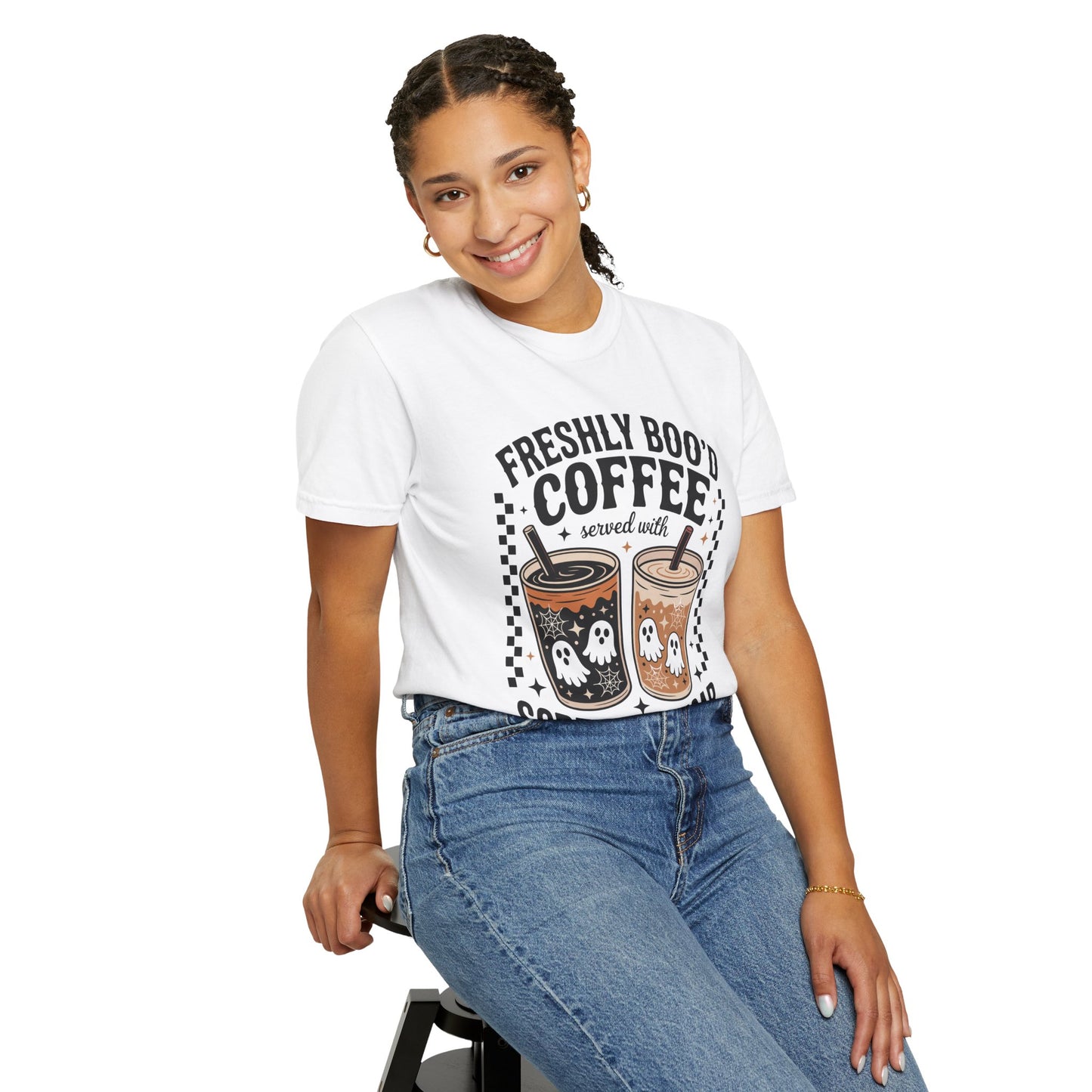 Coffee Themed Unisex T-Shirt - Freshly Boo'd Design for Halloween, Great for Fall, Gift for Coffee Lovers, Perfect for Casual Wear, [...]