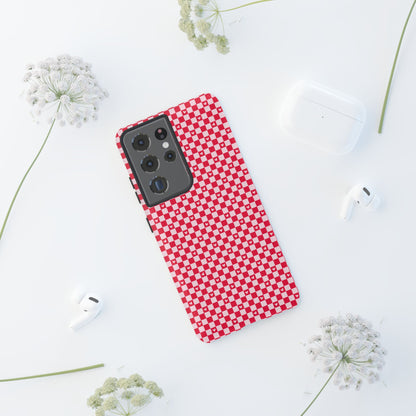 Red Checkerboard Heart Phone Case