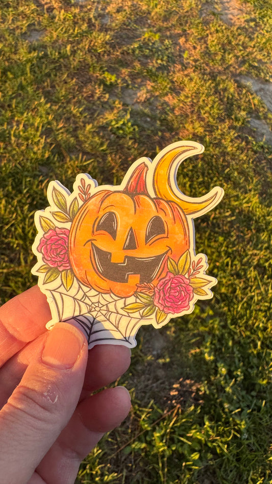 Witchy Pumpkin Vinyl Sticker