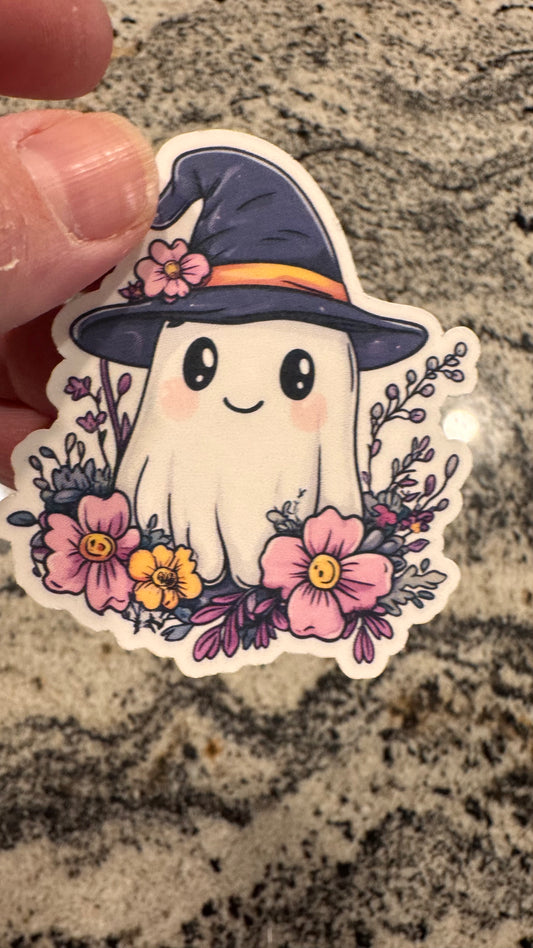 Witchy Ghost Vinyl Sticker