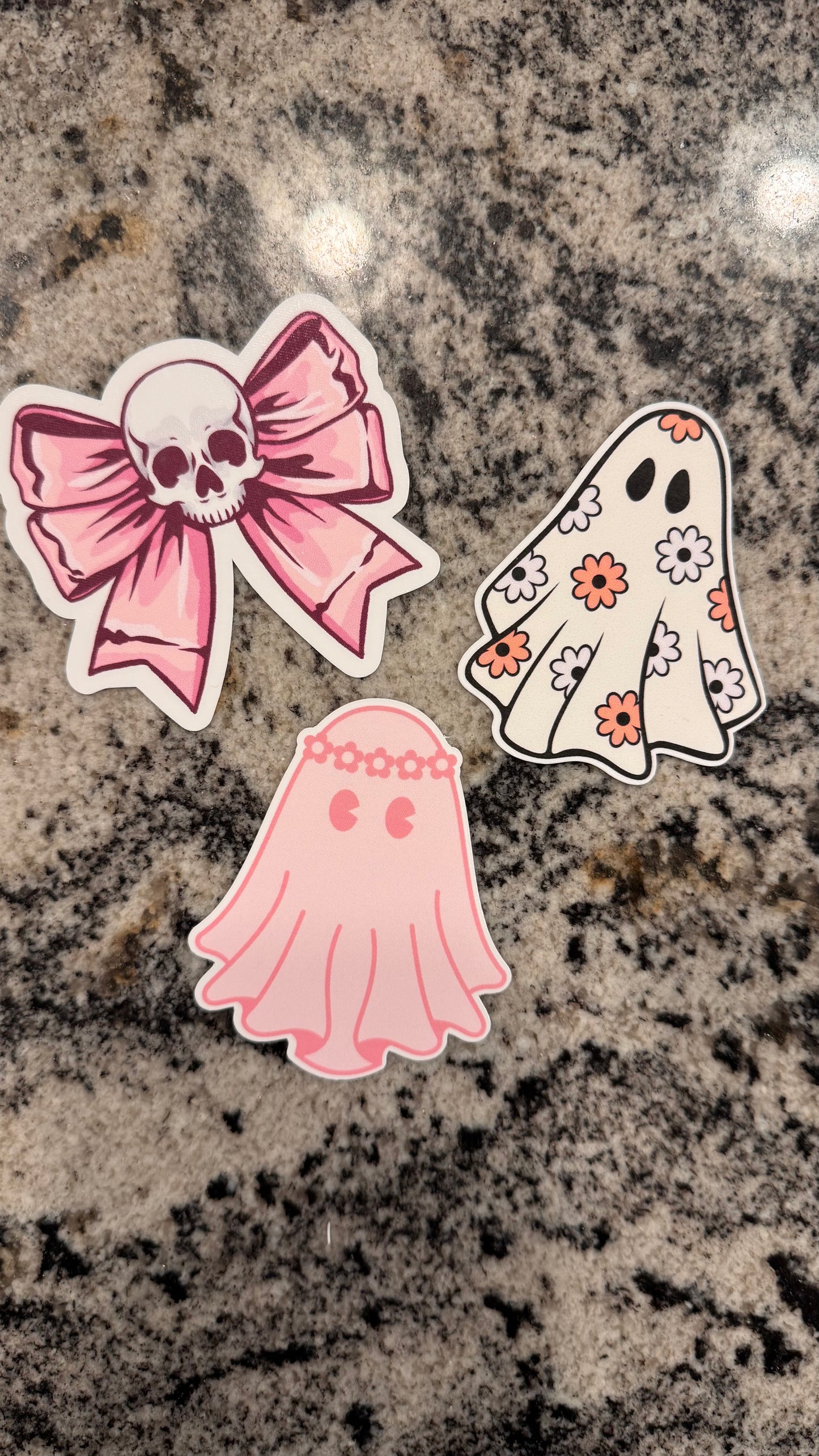 Floral Ghost Vinyl Stickers