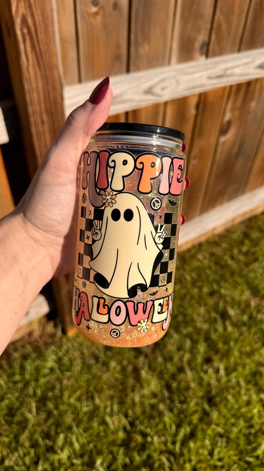Hippie Halloween Snowglobe Tumbler