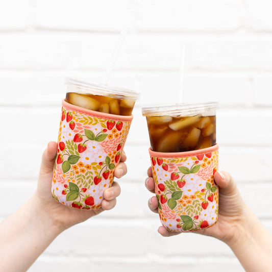 strawberry print drink covers